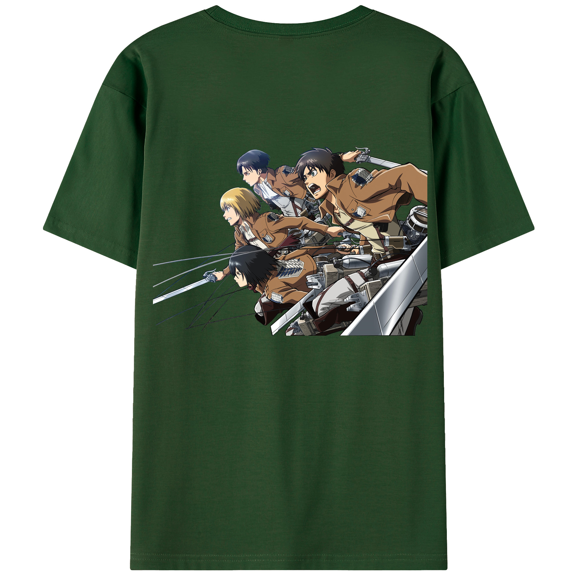 （画像用） 進撃の巨人 Attack on Titan 綿100％半袖Tシャツ（背面プリント）